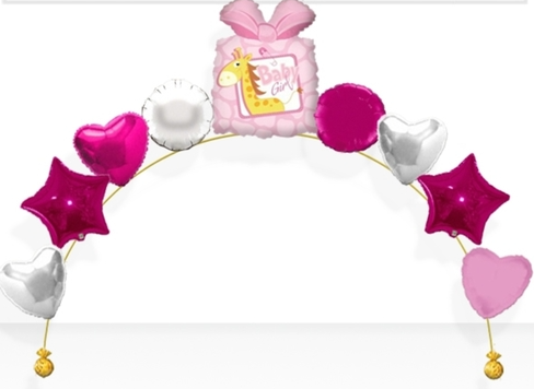 Mixed foil balloon arch