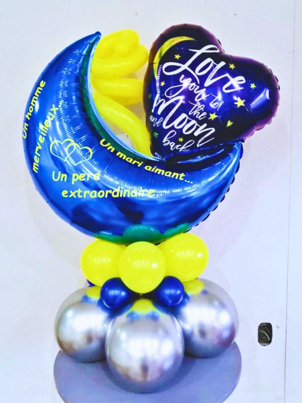 Love you to the Moon and Back Balloon Display. Personalized, 3ft